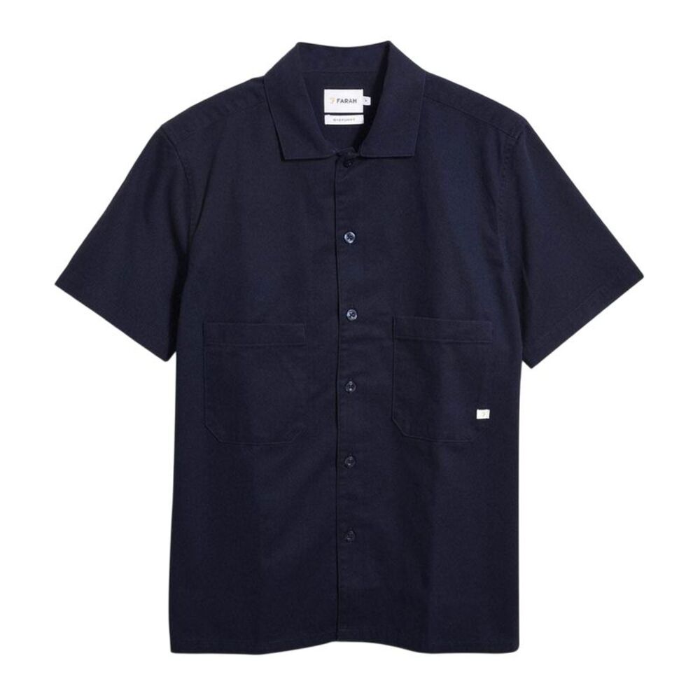 Farah Mens Cotton Blend Shirt / Navy